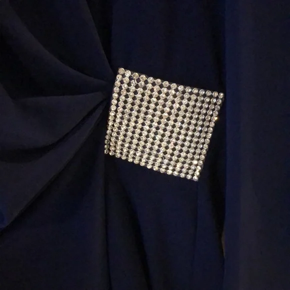 Blue MSK dress with rhinestone embellishment โฆ size 16. Worn once! - Picture 4 of 8